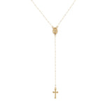 Christian Cross Bohemia Religious Rosary Pendant Women  Necklace