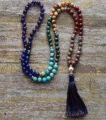 Natural Stone Long Tassel Necklace