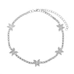Iced Out Butterfly Choker Necklaces For Women
