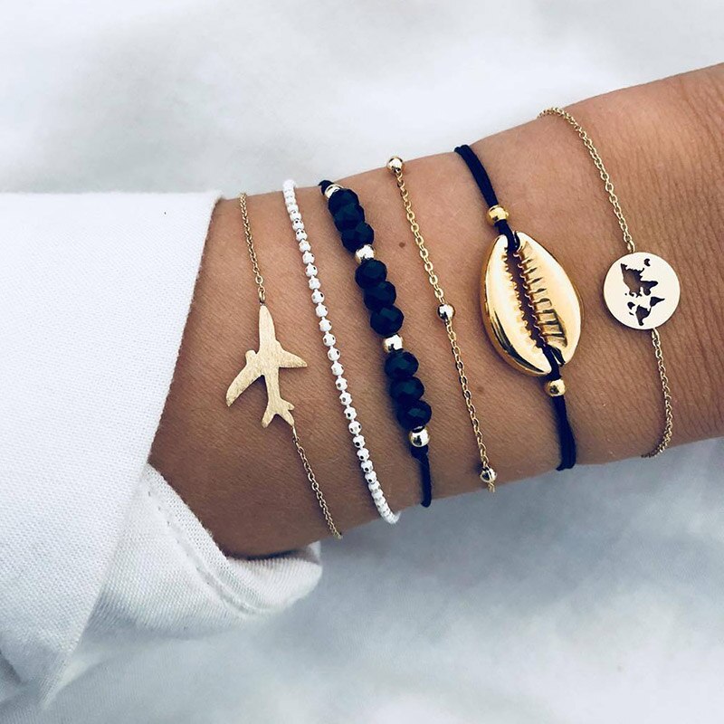 Bohemian Black Rope Chain Bracelet
