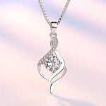 crystal zircon pendant necklace