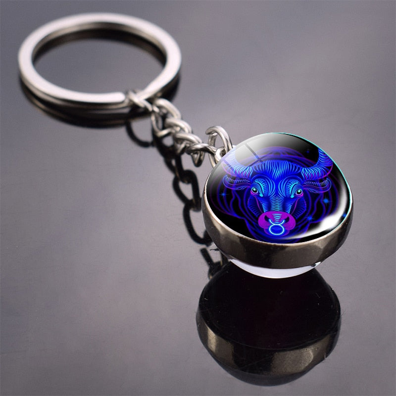 Glass Ball Keychain