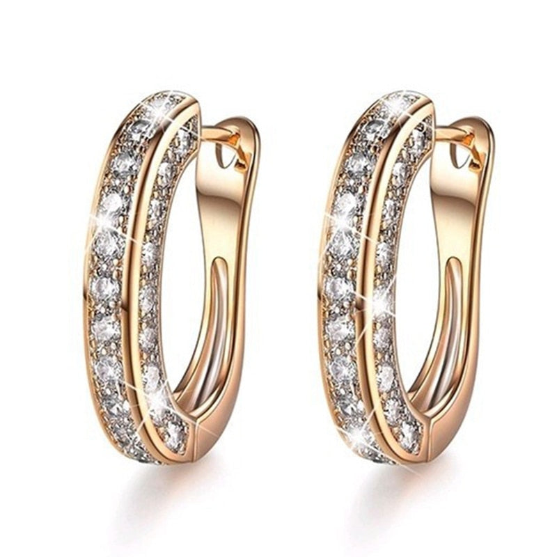 Luxury Austria Crystal  Wedding Jewelry Stud Earrings