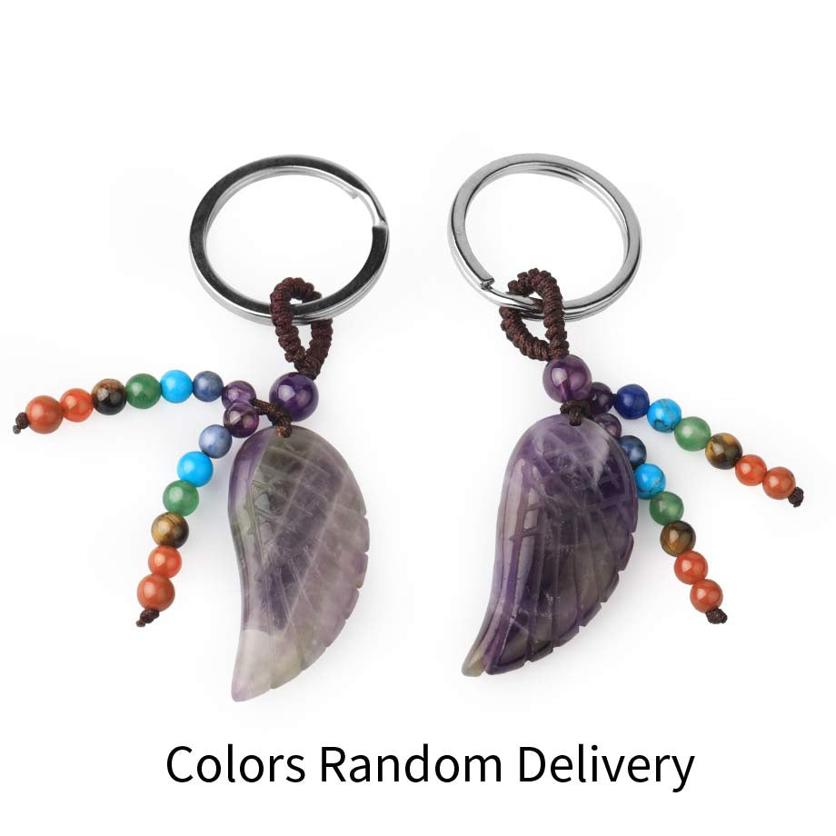 7 Chakras Natural Healing Crystal Keychain