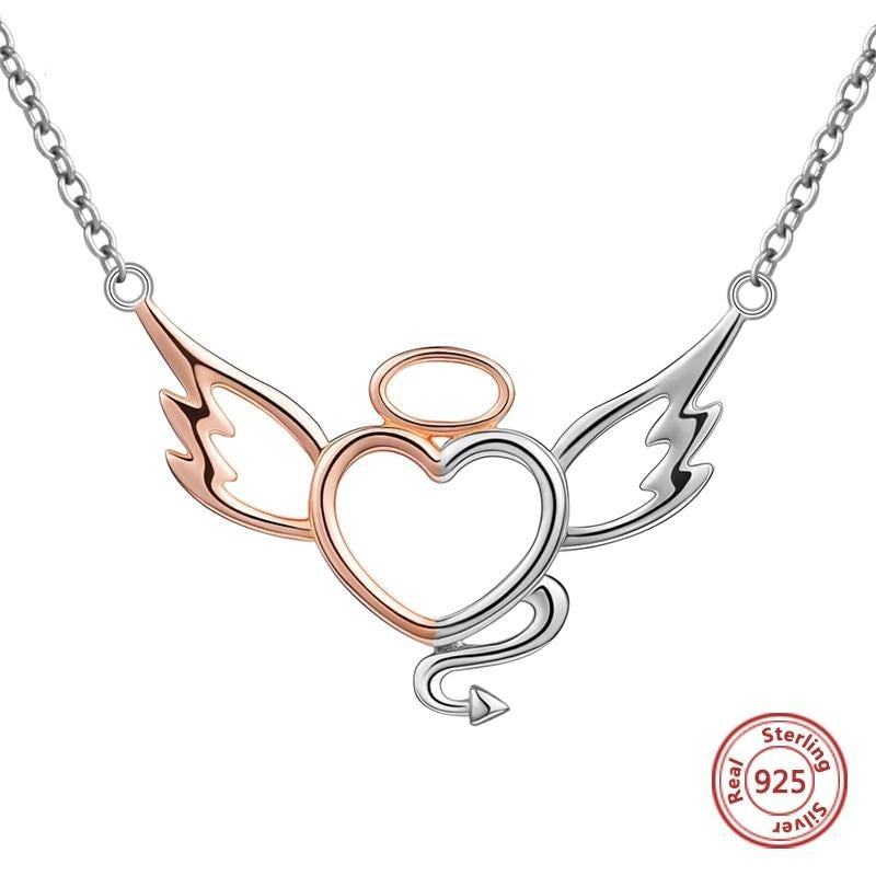 925 Sterling Silver Wing of Angel Necklace