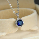 Dainty Female Red Green Pendant Necklace