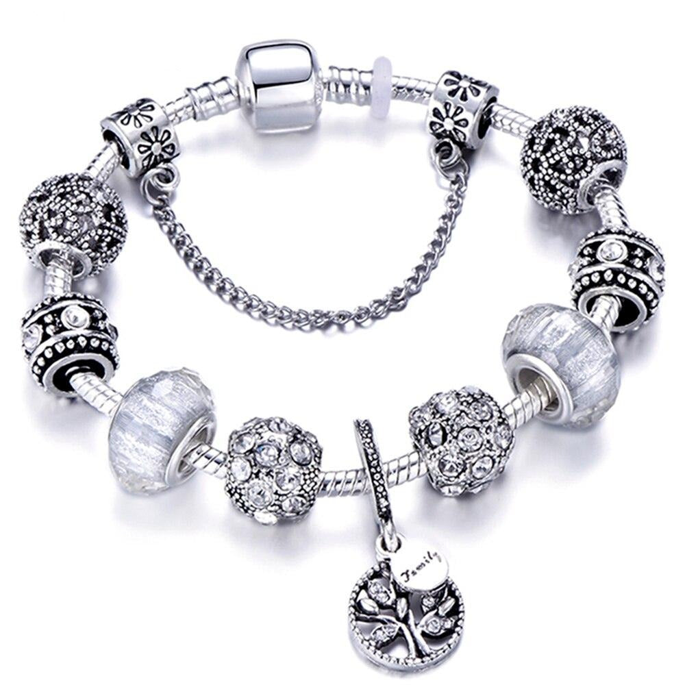 Antique Silver Color Bracelets & Bangles