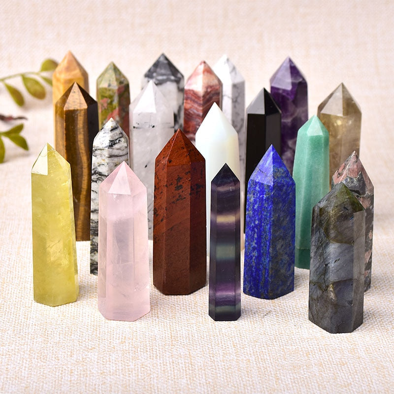 Natural Stones Crystal Point Wand Amethyst Energy Stone