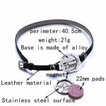 Oil Diffuser Locket Leather Bracelet