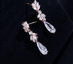 Water Drop Crystal Pendant Drop Earrings