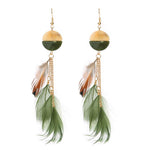 Fringed water drops earrings