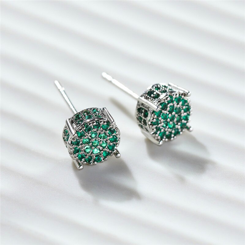 Luxury Full Crystal Round Earrings