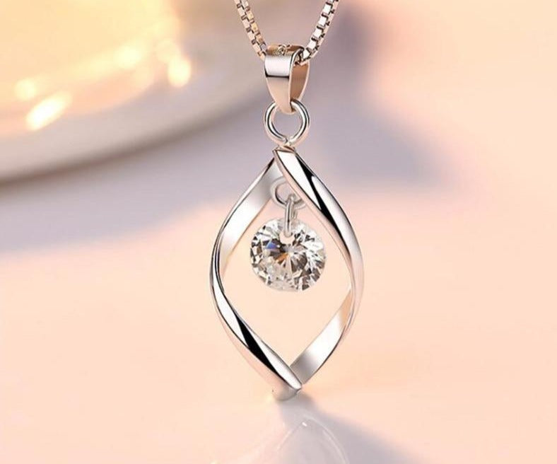 zircon retro simple pendant necklace