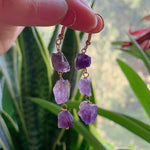 Stone Long Tassel Quartz Earrings