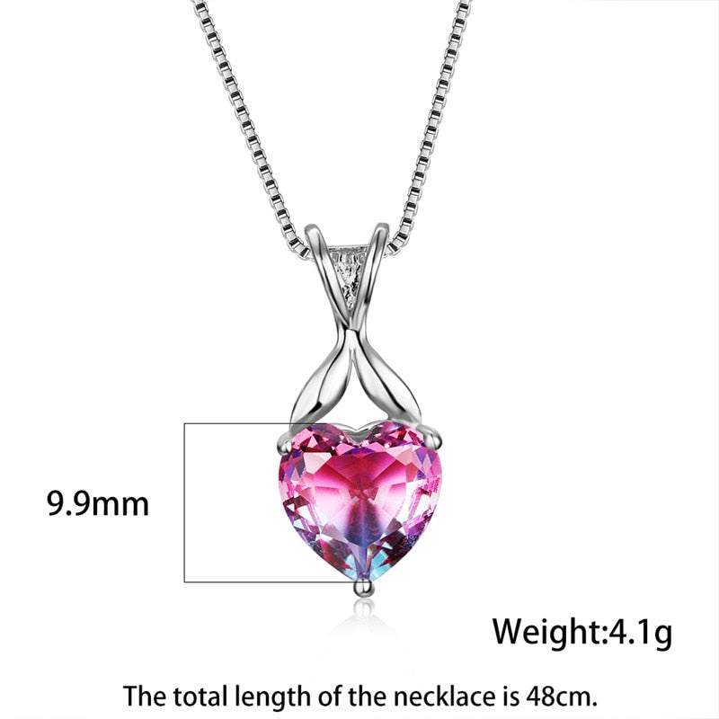 Rainbow Gradient Zircon Necklaces