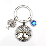 Crystal Stone Tree of Life Statement Keychain