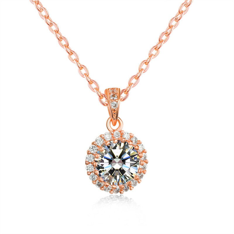 Dainty Female Red Green Pendant Necklace