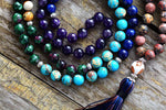 Natural Stone Long Tassel Necklace
