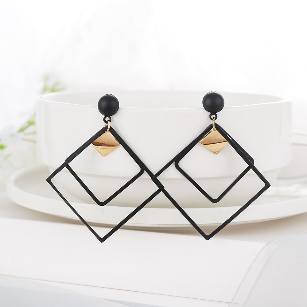 Circle Drop Earrings
