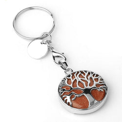 Luxury Crystal Stone Tree of Life Keychain