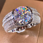 Gold 2.0 Carat White Crystal CZ Ring