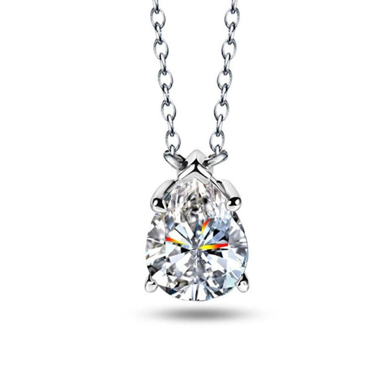 Water Drop Created Gemstone Pendant Necklace