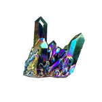 Natural Quartz Crystal Rainbow Titanium Cluster Rare Decoration Craft Reiki Stone