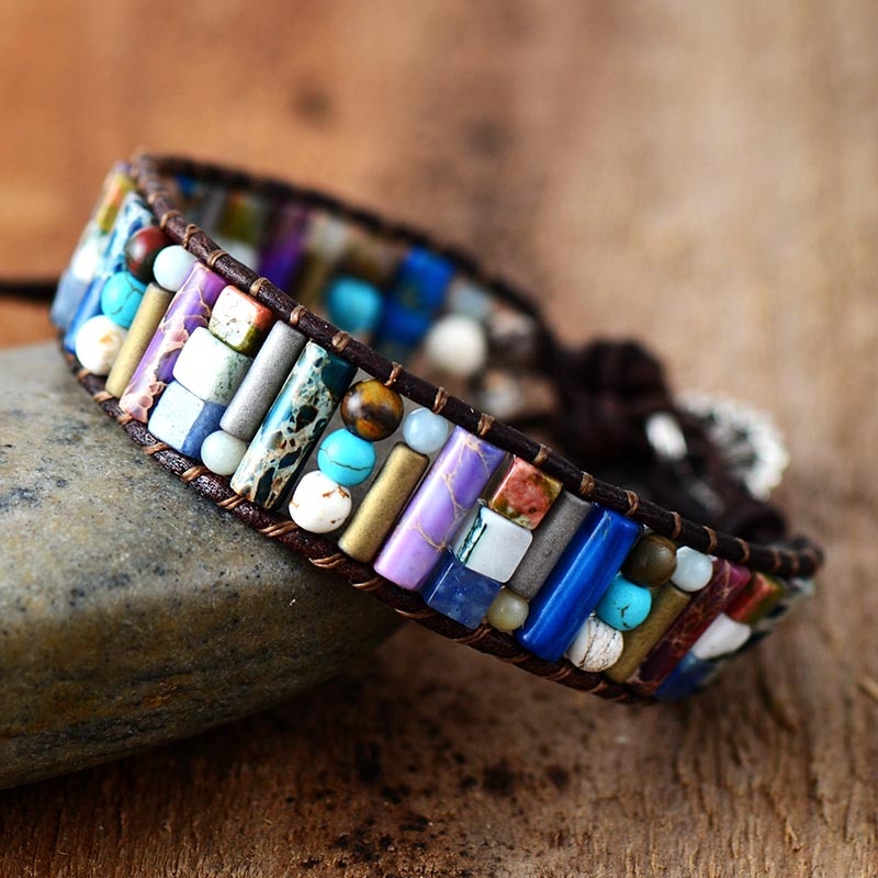 Single Leather Wrap Women Bracelet