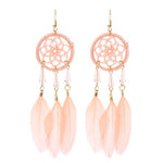 Fringed water drops earrings