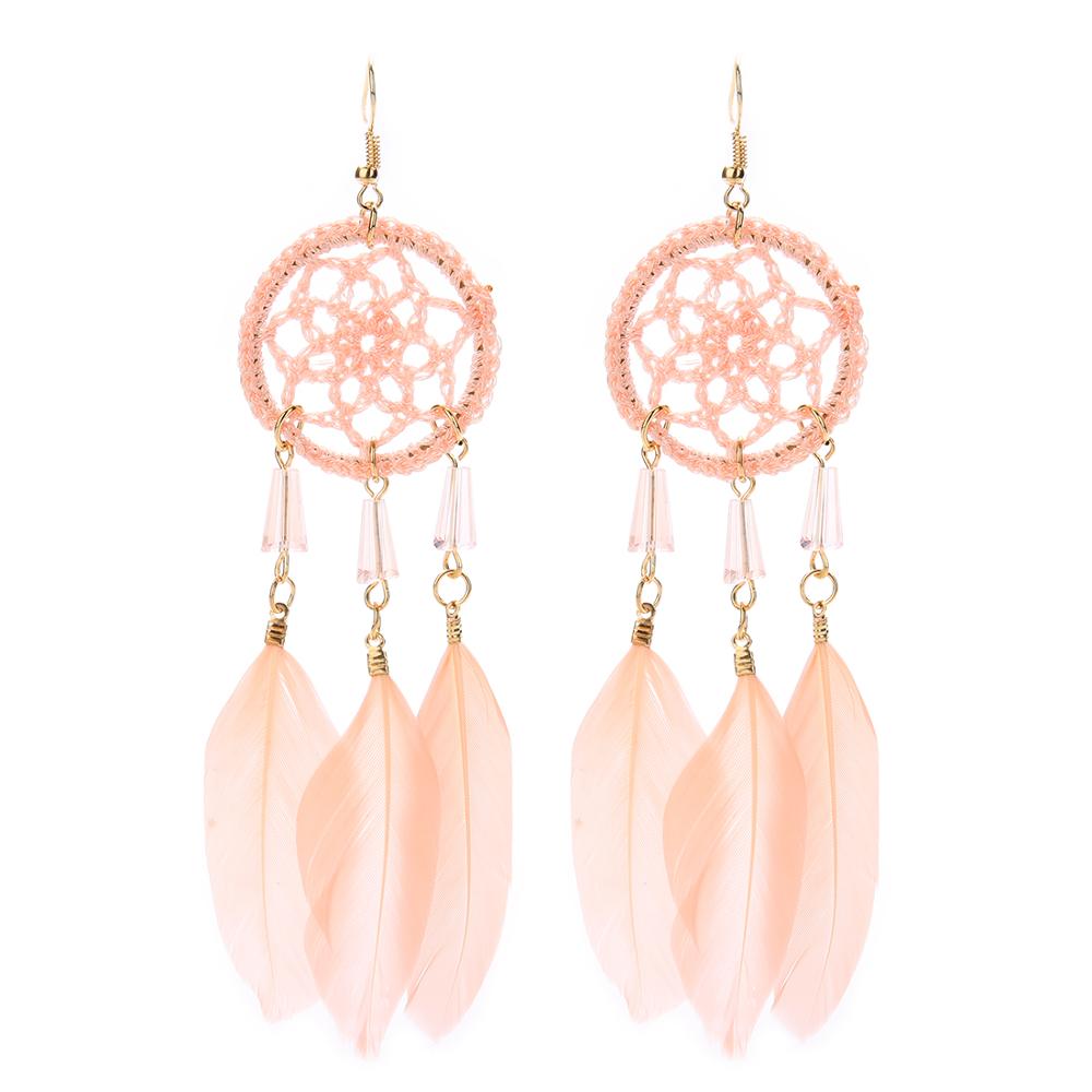 Fringed water drops earrings
