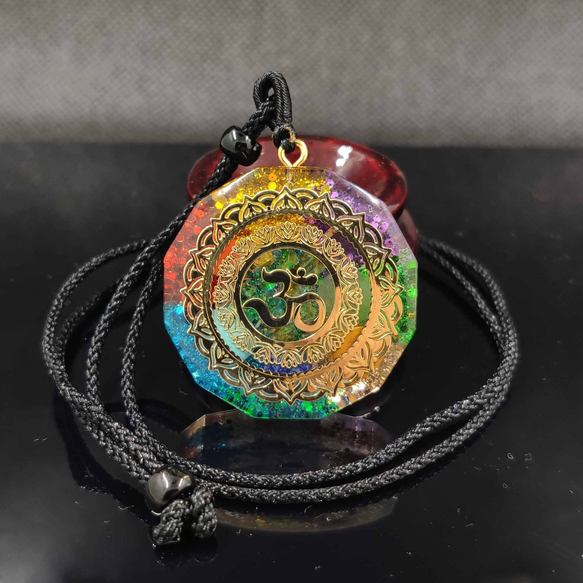 Orgonite Pendant Om Symbol Necklace