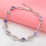 Crystal Heart Charm Bracelets