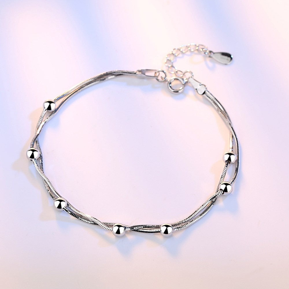 925 Stamp Sterling silver jewelry fashion woman bracelet