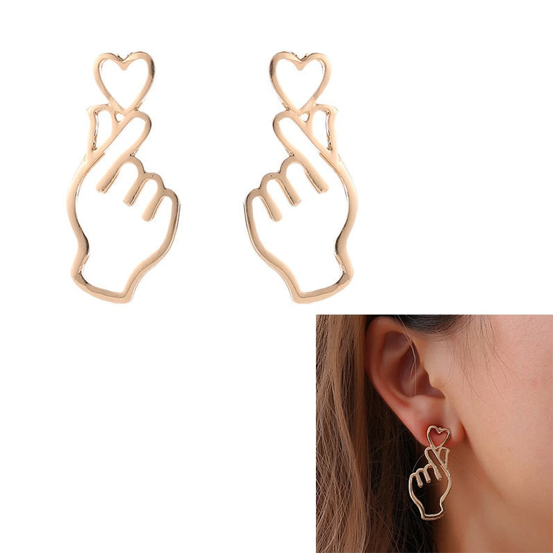 Luxury Gold Color Colorful Crystal Bow Stud Earrings