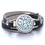 Oil Diffuser Locket Leather Bracelet