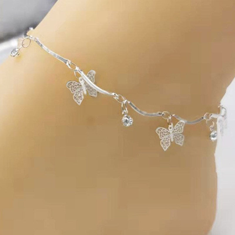 Butterfly Rhinestone Anklet