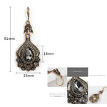 Gray Crystal Bridal Earrings
