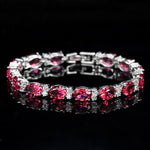 Gemstone Bangle Charm Bracelet