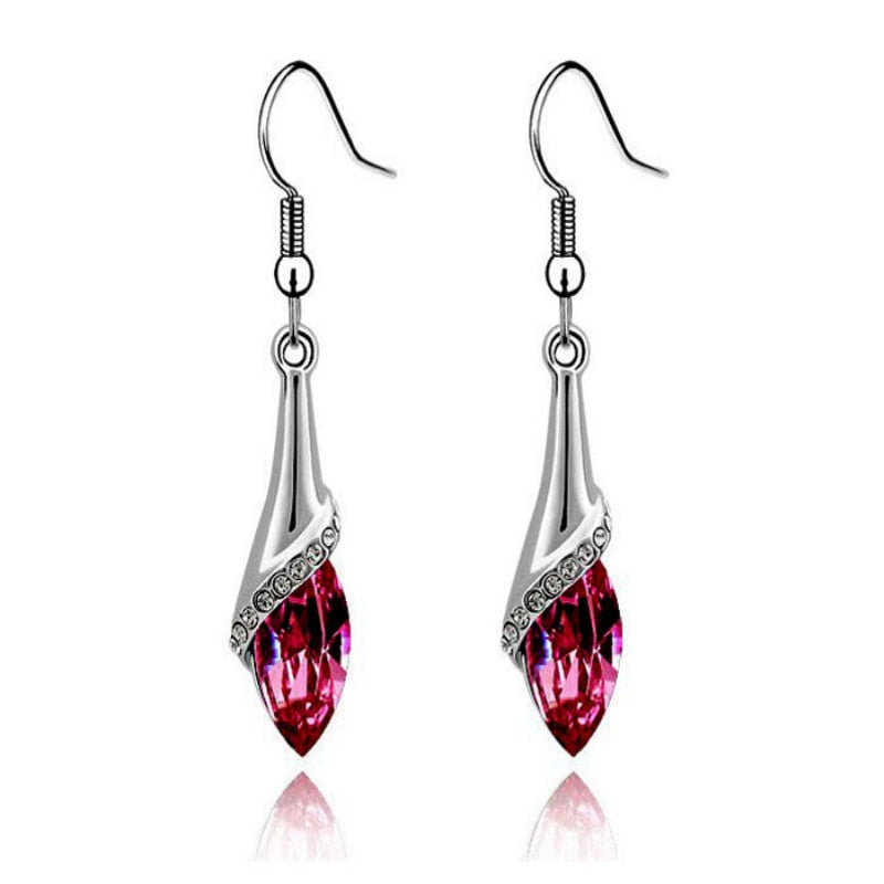 Ethnic Rhinestone Crystal Drop Earrings