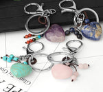  Pink Quartz Tiger Eye Keyring