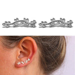 Luxury Gold Color Colorful Crystal Bow Stud Earrings