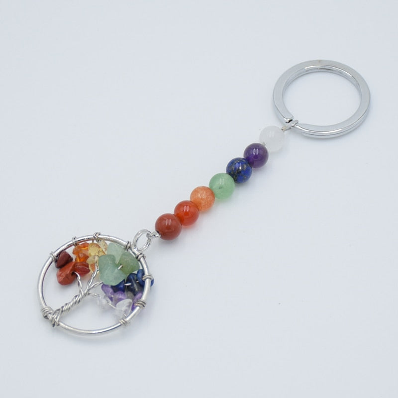 7 Chakra Handmade Keychains Key Ring