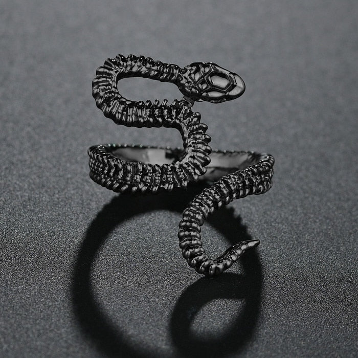 Double Head Snake Adjustable Rings