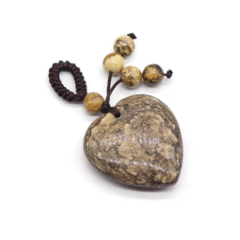 Hand Craft Natural Stone Keychains