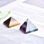 Natural Fluorite Crystal Pyramid Quartz Healing Stone