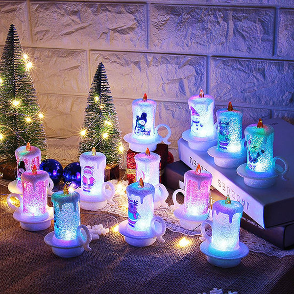 Christmas Snowman LED Light Candle