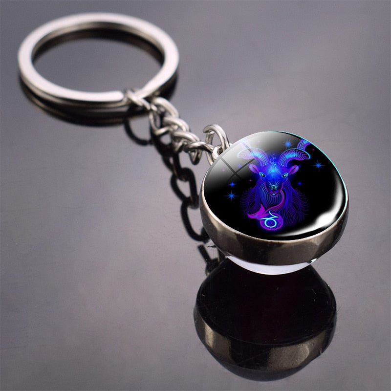 Glass Ball Keychain