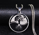 Tree of Life Stainless Steel Statement Necklace