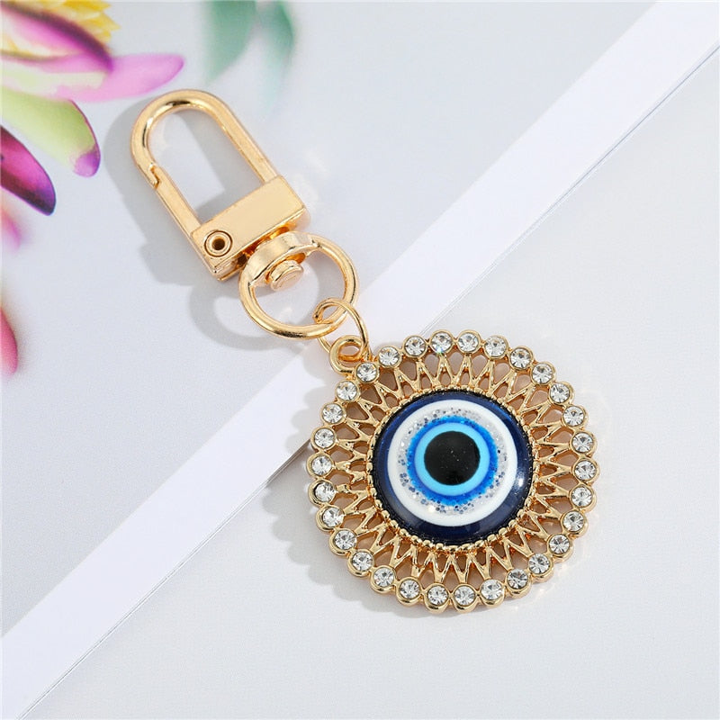 1Pcs Evil Eye Hamsa Hand  Key Ring