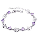 Crystal Heart Charm Bracelets